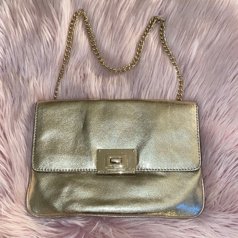 Metallic Gold Michael Kors Clutch